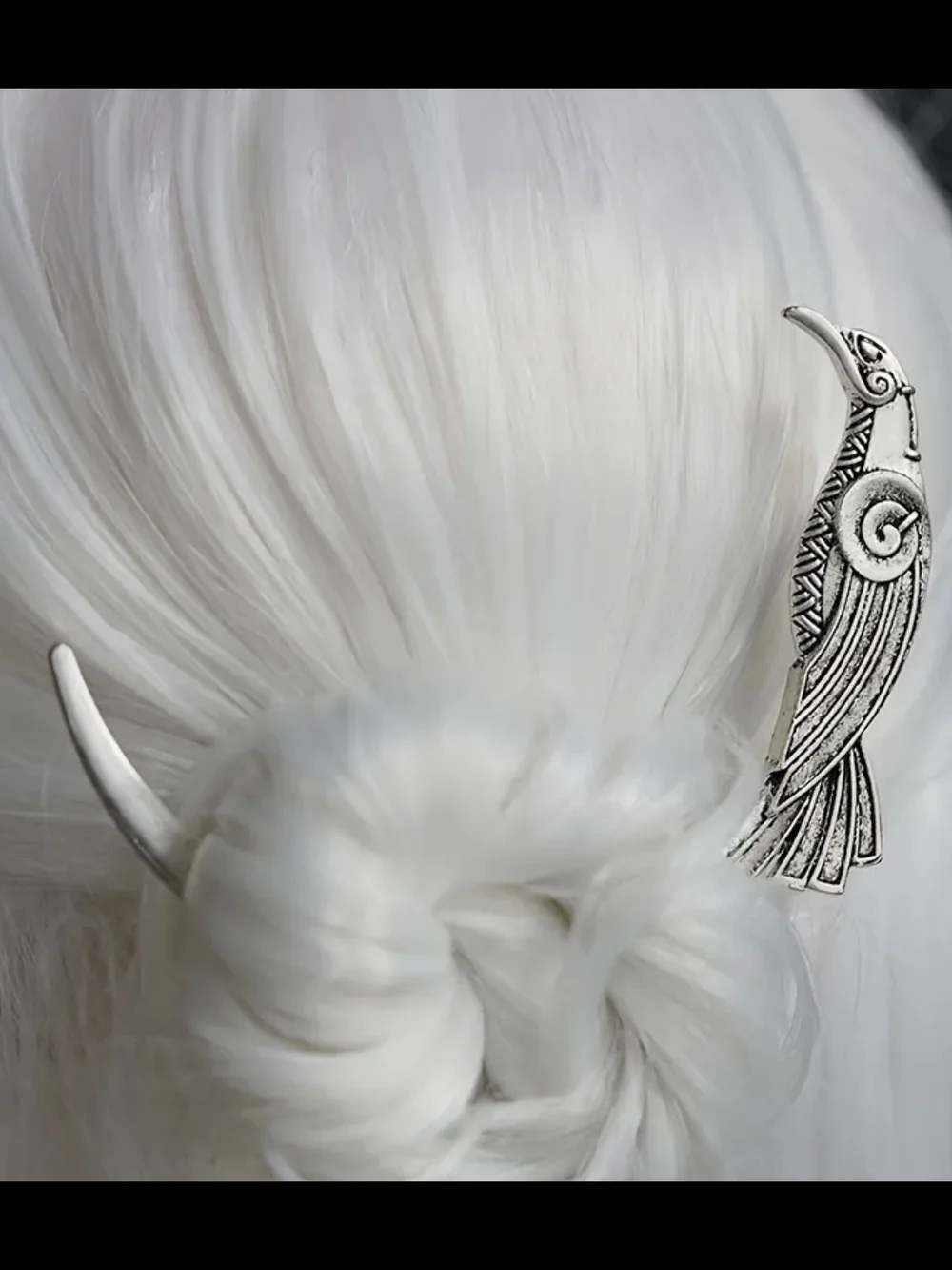 Celtic Bird Hair Pin - Ornate Winged Design Viking Norse